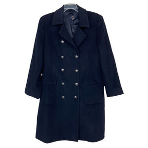 346 Brook Brothers Navy Blue Wool Cashmere Peacoat Sz 16
